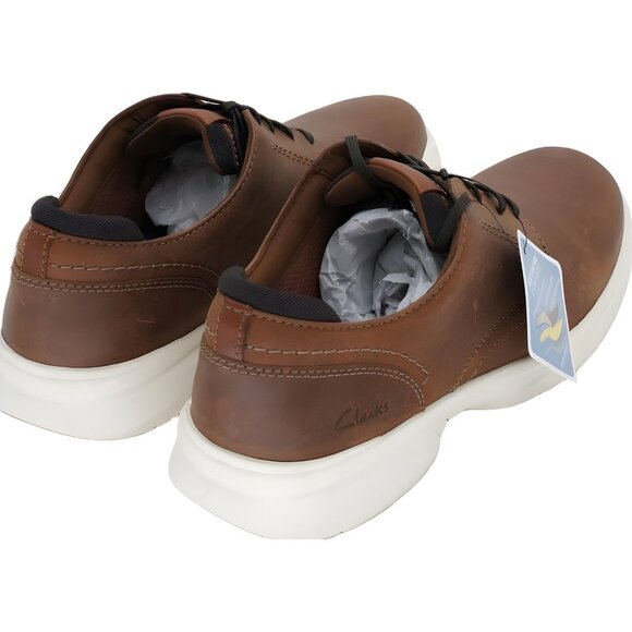 Clarks Bradle Plain Light Brown Leather Casual Shoes Men's US 12M - Picture 3 of 6